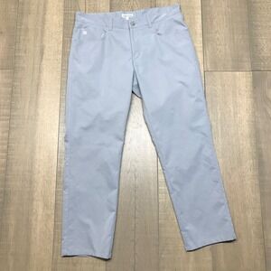 Peter Millar Pants Mens Size 34 X 32 Gale Gray Performance Five Pocket Travel